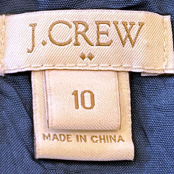 J Crew Factory Blue Dress Adjustable Straps Pockets Size 10 - Picture 7 of 8